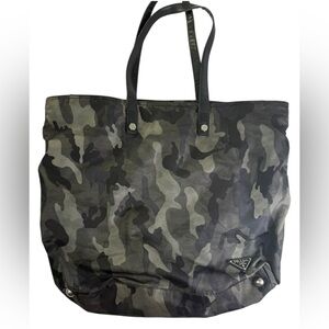 Prada Nylon Camouflage Tote Bag